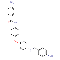 Chemical structure of 4-amino-N-{4-[4-(4-aminobenzamido)phenoxy]phenyl}benzamide - CSSB00121684830