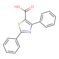 Chemical structure of diphenyl-1,3-thiazole-5-carboxylic acid - CSSB00000706206