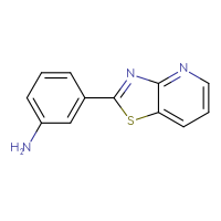 Chemical structure of 3-{[1,3]thiazolo[4,5-b]pyridin-2-yl}aniline - CSSB02144876712