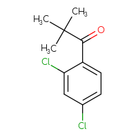 Chemical structure of 1-(2,4-dichlorophenyl)-2,2-dimethylpropan-1-one - CSSB00011441891
