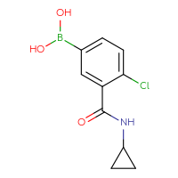 Chemical structure of [4-chloro-3-(cyclopropylcarbamoyl)phenyl]boronic acid - CSSB00000049374