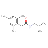 Chemical structure of N-(2-methylpropyl)-2-(2,4,6-trimethylphenyl)acetamide - CSSB01995517246