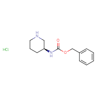 Chemical structure of benzyl N-[(3S)-piperidin-3-yl]carbamate hydrochloride - CSSB00132305849