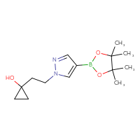 Chemical structure of 1-{2-[4-(4,4,5,5-tetramethyl-1,3,2-dioxaborolan-2-yl)-1H-pyrazol-1-yl]ethyl}cyclopropan-1-ol - CSSB02128086603