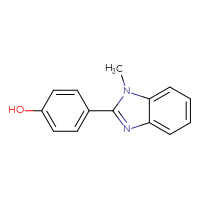 Chemical structure of 4-(1-methyl-1H-1,3-benzodiazol-2-yl)phenol - CSSB00000422912