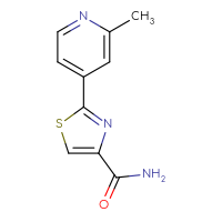 Chemical structure of 2-(2-methylpyridin-4-yl)-1,3-thiazole-4-carboxamide - CSSB00134653005