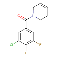 Chemical structure of 1-(3-chloro-4,5-difluorobenzoyl)-1,2,3,6-tetrahydropyridine - CSSB06504106155