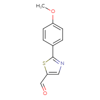 Chemical structure of 2-(4-methoxyphenyl)-1,3-thiazole-5-carbaldehyde - CSSB00011432517