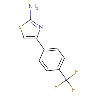 Chemical structure of 4-[4-(trifluoromethyl)phenyl]-1,3-thiazol-2-amine - CSSB00000281802