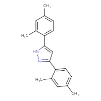 Chemical structure of 3,5-bis(2,4-dimethylphenyl)-1H-pyrazole - CSSB00015199135