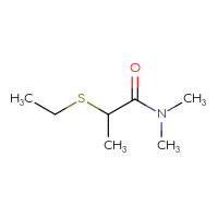 Chemical structure of 2-(ethylsulfanyl)-N,N-dimethylpropanamide - CSSB00015630427