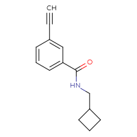 Chemical structure of N-(cyclobutylmethyl)-3-ethynylbenzamide - CSSB01072591353
