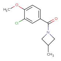 Chemical structure of 1-(3-chloro-4-methoxybenzoyl)-3-methylazetidine - CSSB00062234072
