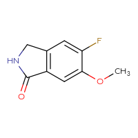 Chemical structure of 5-fluoro-6-methoxy-2,3-dihydro-1H-isoindol-1-one - CSSB00010269056