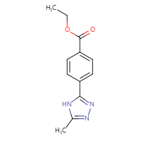Chemical structure of ethyl 4-(5-methyl-4H-1,2,4-triazol-3-yl)benzoate - CSSB01995255777