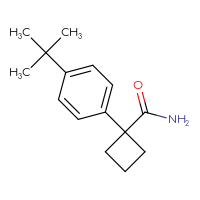 Chemical structure of 1-(4-tert-butylphenyl)cyclobutane-1-carboxamide - CSSB00709046489