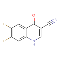 Chemical structure of 6,7-difluoro-4-oxo-1,4-dihydroquinoline-3-carbonitrile - CSSB00011221660