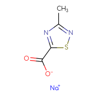 Chemical structure of sodium 3-methyl-1,2,4-thiadiazole-5-carboxylate - CSSB00138411823