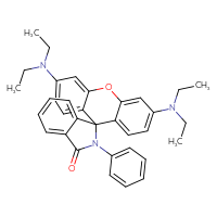 Chemical structure of 3',6'-bis(diethylamino)-2-phenyl-2,3-dihydrospiro[isoindole-1,9'-xanthen]-3-one - CSSB00016991675
