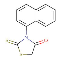 Chemical structure of 3-(naphthalen-1-yl)-2-sulfanylidene-1,3-thiazolidin-4-one - CSSB00025753017