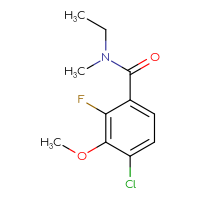 Chemical structure of 4-chloro-N-ethyl-2-fluoro-3-methoxy-N-methylbenzamide - CSSB06492858344