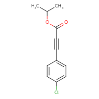 Chemical structure of propan-2-yl 3-(4-chlorophenyl)prop-2-ynoate - CSSB15025969069
