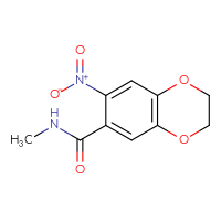 Chemical structure of N-methyl-7-nitro-2,3-dihydro-1,4-benzodioxine-6-carboxamide - CSSB00026573780