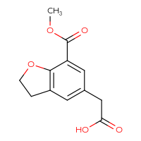 Chemical structure of 2-[7-(methoxycarbonyl)-2,3-dihydro-1-benzofuran-5-yl]acetic acid - CSSB03567368876