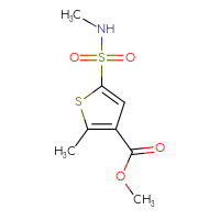 Chemical structure of methyl 2-methyl-5-(methylsulfamoyl)thiophene-3-carboxylate - CSSB00119401708