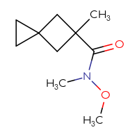 Chemical structure of N-methoxy-N,5-dimethylspiro[2.3]hexane-5-carboxamide - CSSB03969175796