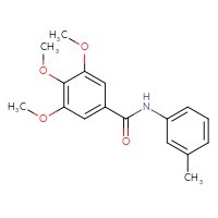 Chemical structure of 3,4,5-trimethoxy-N-(3-methylphenyl)benzamide - CSSB00046239655