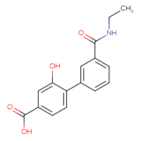 Chemical structure of 3'-(ethylcarbamoyl)-2-hydroxy-[1,1'-biphenyl]-4-carboxylic acid - CSSB00150702255