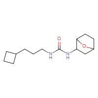 Chemical structure of 3-(3-cyclobutylpropyl)-1-{7-oxabicyclo[2.2.1]heptan-2-yl}urea - CSSB00086902815