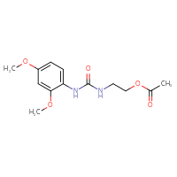 Chemical structure of 2-{[(2,4-dimethoxyphenyl)carbamoyl]amino}ethyl acetate - CSSB00966178967