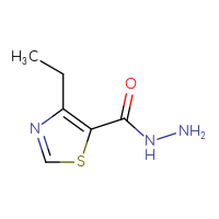 Chemical structure of 4-ethyl-1,3-thiazole-5-carbohydrazide - CSSB00050263008