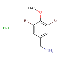 Chemical structure of 1-(3,5-dibromo-4-methoxyphenyl)methanamine hydrochloride - CSSB00025753297