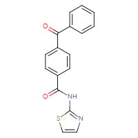 Chemical structure of 4-benzoyl-N-(1,3-thiazol-2-yl)benzamide - CSSB00027752717