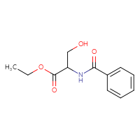 Chemical structure of ethyl 3-hydroxy-2-(phenylformamido)propanoate - CSSB00102655106