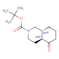 Chemical structure of rac-tert-butyl (4aR,8aS)-5-oxo-decahydroisoquinoline-2-carboxylate - CSSB20620680187