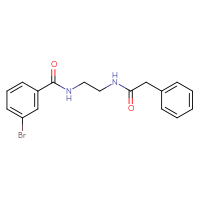 Chemical structure of N-{2-[(3-bromophenyl)formamido]ethyl}-2-phenylacetamide - CSSB00105866046