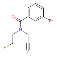 Chemical structure of 3-bromo-N-(2-fluoroethyl)-N-(prop-2-yn-1-yl)benzamide - CSSB00114296191
