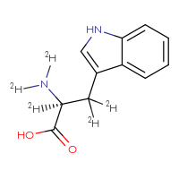 Chemical structure of (2S)-2-[(²H₂)amino]-3-(1H-indol-3-yl)(²H₃)propanoic acid - CSSB14945366129