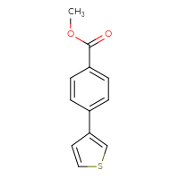 Chemical structure of methyl 4-(thiophen-3-yl)benzoate - CSSB00000062344