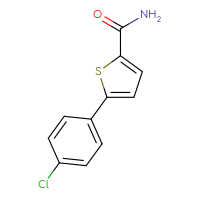 Chemical structure of 5-(4-chlorophenyl)thiophene-2-carboxamide - CSSB00000017084