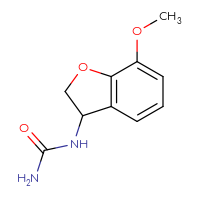 Chemical structure of (7-methoxy-2,3-dihydro-1-benzofuran-3-yl)urea - CSSB06907352287