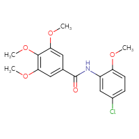 Chemical structure of N-(5-chloro-2-methoxyphenyl)-3,4,5-trimethoxybenzamide - CSSB00027989341