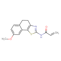 Chemical structure of N-{8-methoxy-4H,5H-naphtho[2,1-d][1,3]thiazol-2-yl}prop-2-enamide - CSSB00138554020