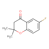 Chemical structure of 6-fluoro-2,2-dimethyl-3,4-dihydro-2H-1-benzopyran-4-one - CSSB00012017328