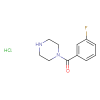 Chemical structure of 1-(3-fluorobenzoyl)piperazine hydrochloride - CSSB00000754526