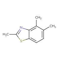 Chemical structure of 2,4,5-trimethyl-1,3-benzothiazole - CSSB00000076386